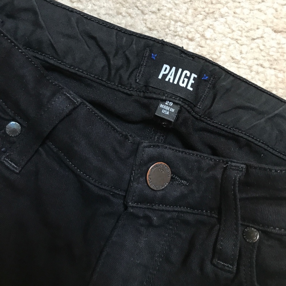 Paige Black skinny Jeans Raw hem